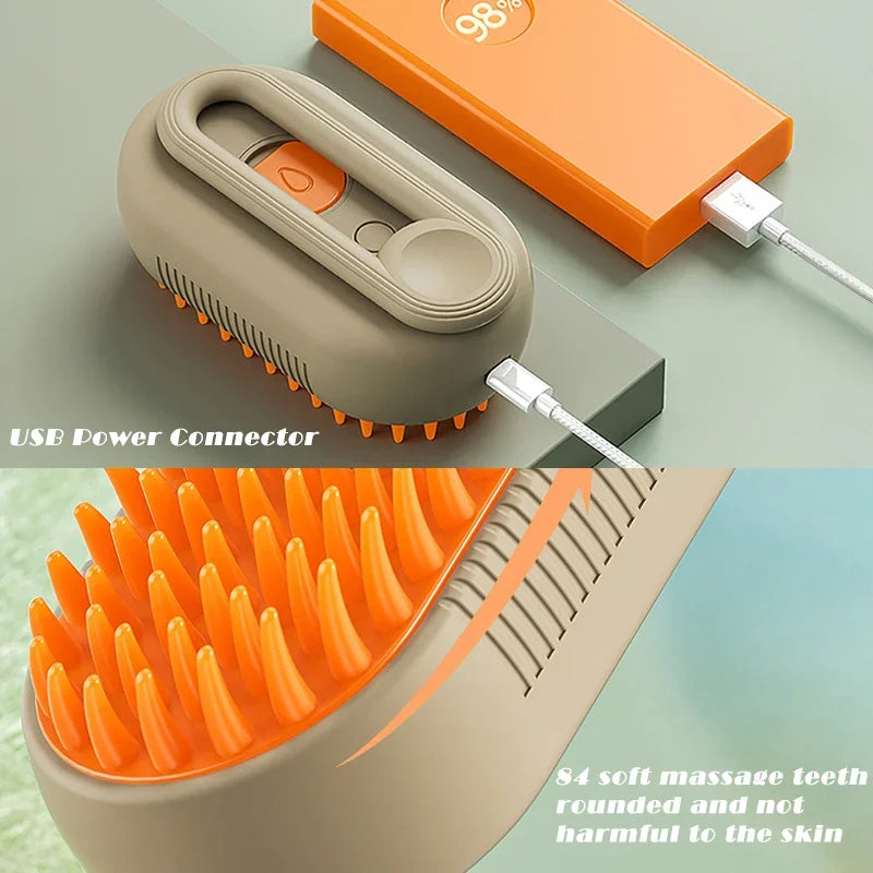Steam spa pet brush