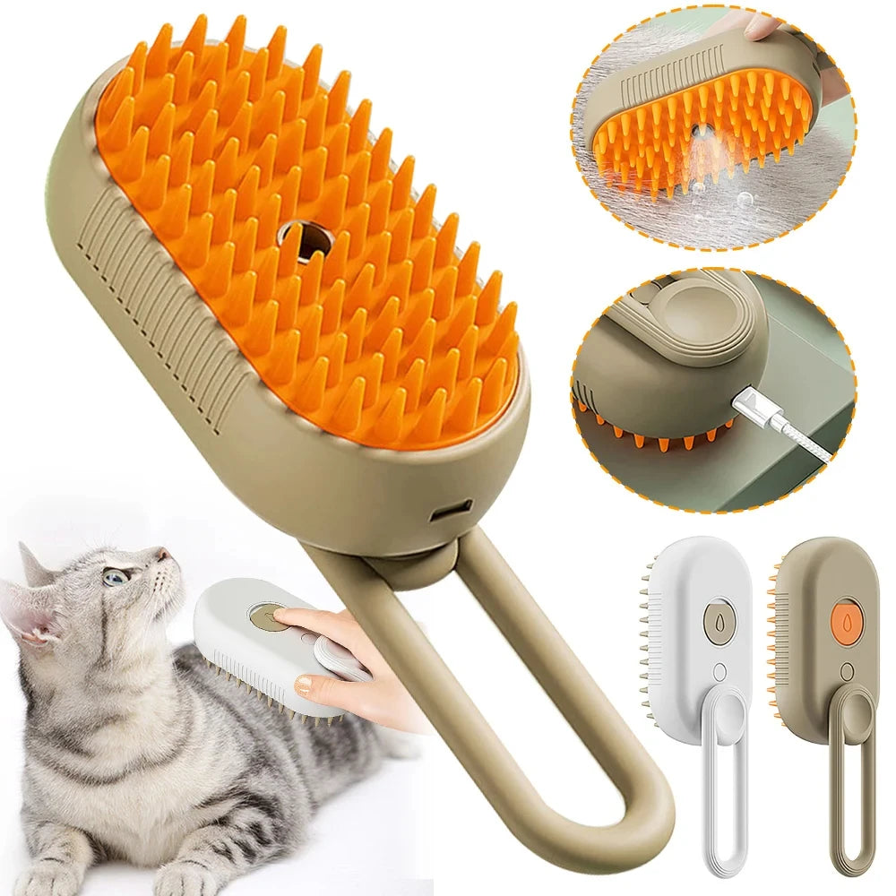 Steam spa pet brush