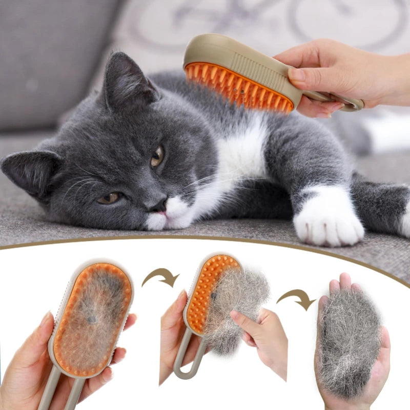 Steam spa pet brush